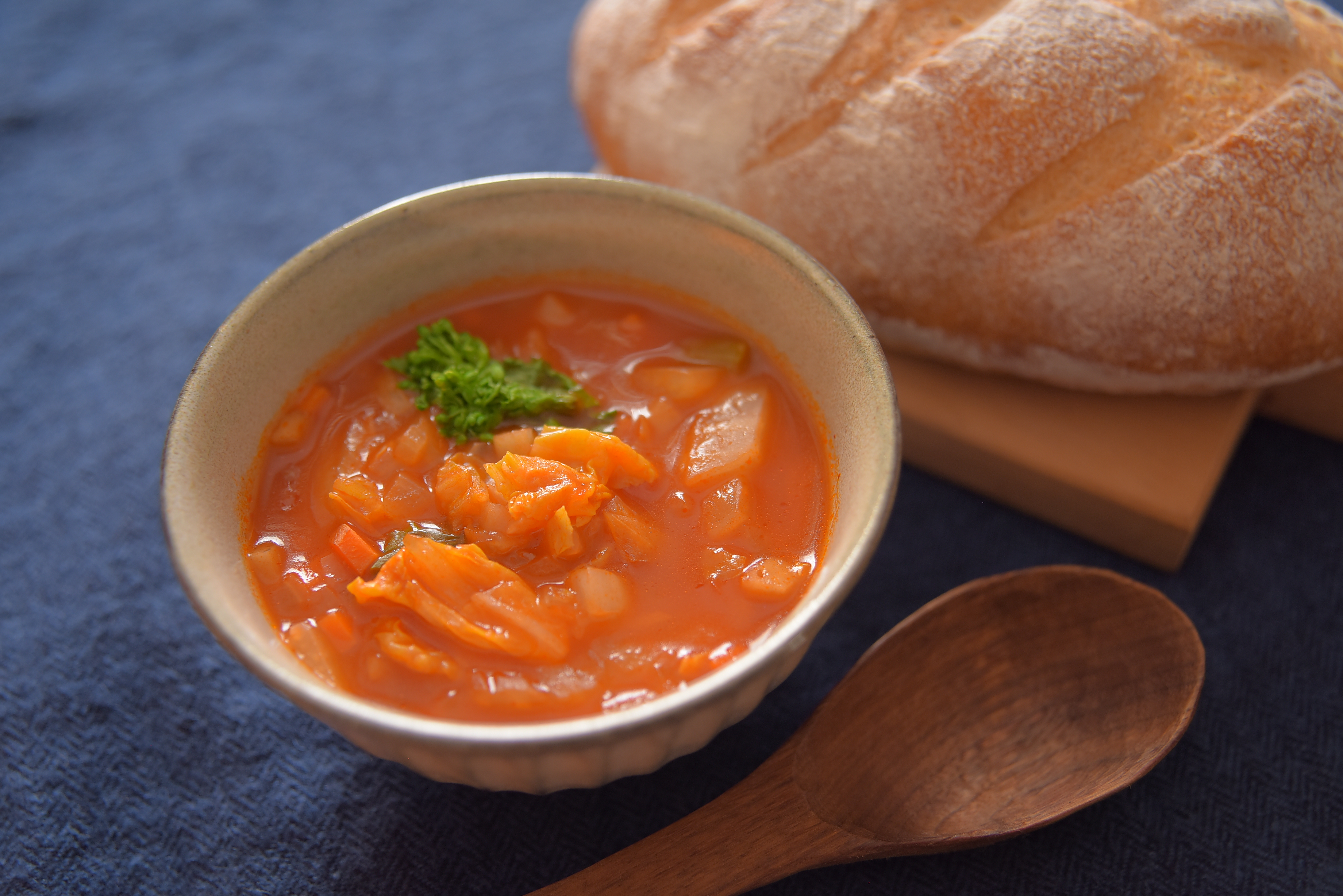 【ぱんのおかず】白菜漬けのミネストローネ